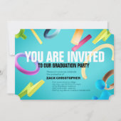 Groene fancy graduatie-partij aanpassen kaart (Voorkant)
