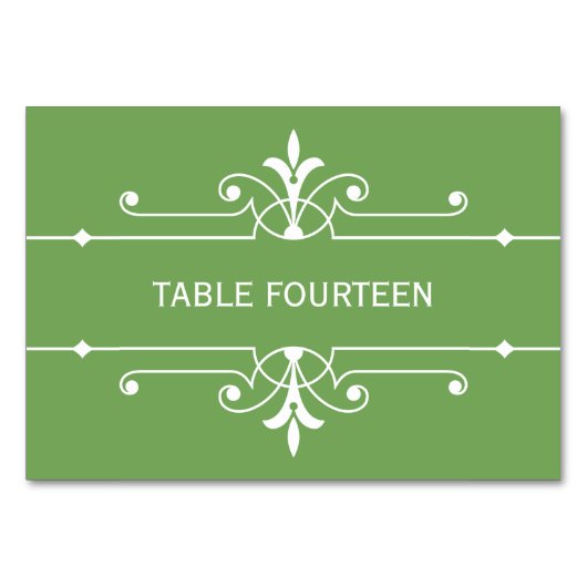 Groene Fancy Kaart voor sierweddenschappen (Voorkant)