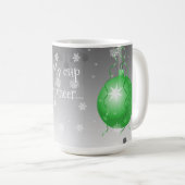 Groene Fancy kerstsierkoffie-Mok Koffiemok (Voorkant rechts)