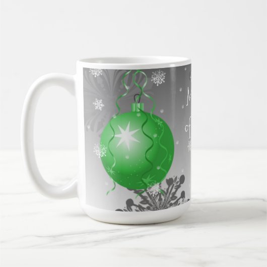 Groene Fancy kerstsierkoffie-Mok Koffiemok (Links)