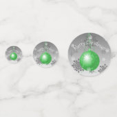 Groene Fancy kerstsiertafel Confetti (Achterkanten)