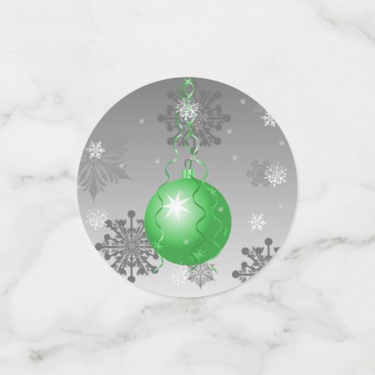 Groene Fancy kerstsiertafel Confetti (Kleine voorkant)