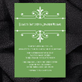Groene Fancy uitnodiging voor sierbruiloft