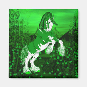 Groene Fantasie Clydesdale Paard Magneet