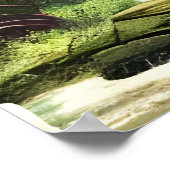 Groene fantasiebeest in het bos | AI Art. Poster (Hoek)