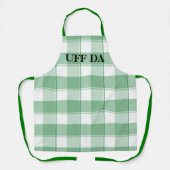 Groene Farmhouse Uff Da All-Over Print Schort (Voorkant)