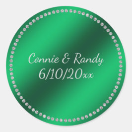Groene Faux Folie Bruiloft Sticker