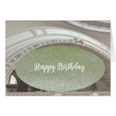 Groene Faux Glitter Architecture Birthday Card (Voorkant Horizontaal)