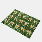 Groene Faux Glitter Gold Diamond Bows Deurmat (Schuin)