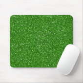 Groene Faux Glitter Patroon Textuur Muismat (Met muis)