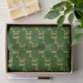 Groene, Faux Gold 33e (Dertig-Derde) gebeurtenis Tissuepapier (Geschenk)