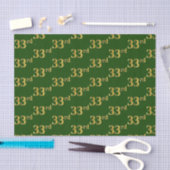 Groene, Faux Gold 33e (Dertig-Derde) gebeurtenis Tissuepapier (Craft)