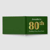 Groene Faux Gold 80th Birthday Party + aangepaste  Gastenboek (Volledig)