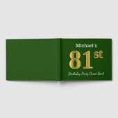 Groene Faux Gold 81st Birthday Party + aangepaste Gastenboek (Volledig)