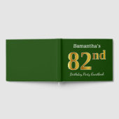 Groene Faux Gold 82e verjaardag Partij + Eigen naa Gastenboek (Volledig)