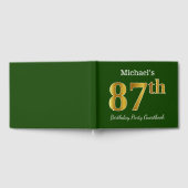 Groene Faux Gold 87th Birthday Party + aangepaste  Gastenboek (Volledig)