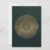 GROENE FAUX GOLD MANDALA JAAR 50E JUBILEUM KAART (Achterkant)