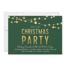 Groene Faux Gold Strings of Lights Kerstfeest