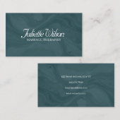 Groene faux marmeren oppervlaktetextuur visitekaartje (Voorkant / Achterkant)