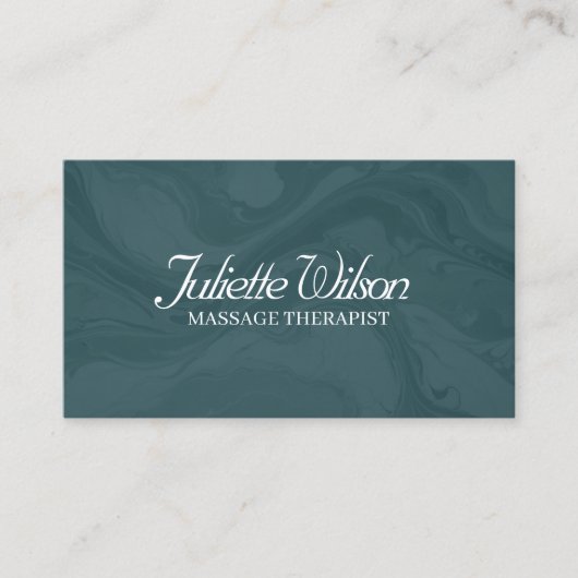 Groene faux marmeren oppervlaktetextuur visitekaartje (Voorkant)
