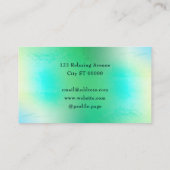 Groene faux marmeren textuur natuurlijk visitekaartje (Achterkant)