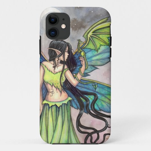 Groene fee- en draakfantasie kunst Case-Mate iPhone case (Achterkant)