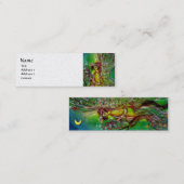 GROENE FEE, parelpapier, geel zilver goud Mini Visitekaartje (Voorkant / Achterkant)