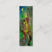 GROENE FEE, parelpapier, geel zilver goud Mini Visitekaartje (Achterkant)