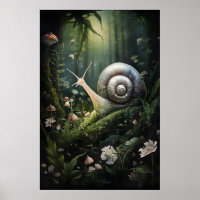 Groene Fee Slakkenprint, Cottagecore Bos