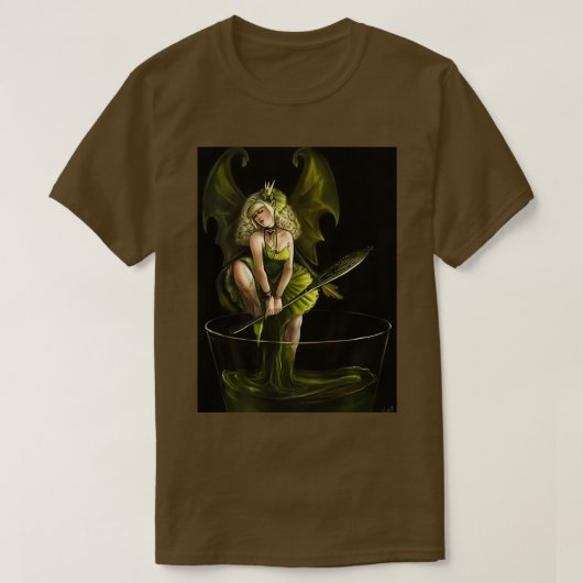 groene fee van absinthe t-shirt (Design voorkant)