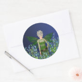 Groene Fee - Vergeet-mij-niet Ronde Sticker (Envelop)