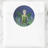 Groene Fee - Vergeet-mij-niet Ronde Sticker (Tas)