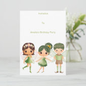 Groene feeën Verjaardag Verliefdheid Kaart (Staand voorkant)