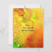 GROENE FEËN geel blauw rood zilver Kaart (Achterkant)