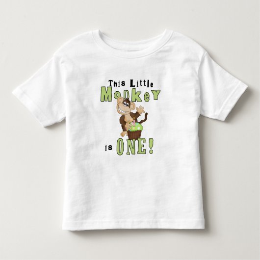 Groene Feestaap 1e Verjaardag Tshirts en geschenke (Voorkant)