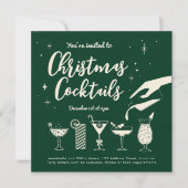 Groene feestdag Drinken en cocktails nodigen uit Kaart (Voorkant)