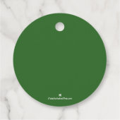 Groene feestdag met vrolijke kerstbomen bedankjes labels (Achterkant)