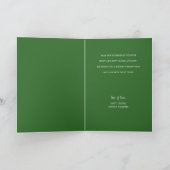 Groene feestdag met vrolijke kerstbomen kaart (Binnen)