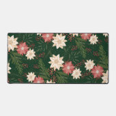 Groene Feestelijke Botanische Kerstvakantie Bureaumat (Voorkant)