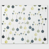 Groene feestelijke kerst opknoping Ornamenten Mode Cadeaupapier (Vlak)