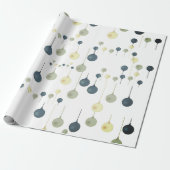 Groene feestelijke kerst opknoping Ornamenten Mode Cadeaupapier (Uitgerold)