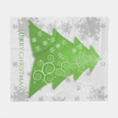 Groene feestelijke kerstboom met blauw fleece deken (Voorkant (Horizontaal))