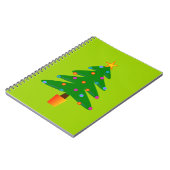 Groene feestelijke kerstboom notitieboek (Linkerzijde)