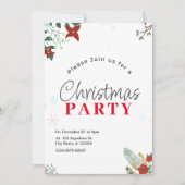 Groene feestelijke kerstfeest uitnodiging (Voorkant)