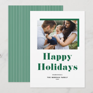 Groene Feestelijke Krachtige Typografie Prettige F Feestdagenkaart