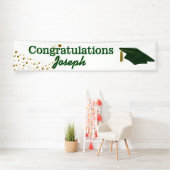 Groene felicitaties Afstuderen banner (Insitu)