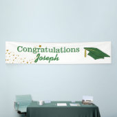 Groene felicitaties Afstuderen banner (Beurs)