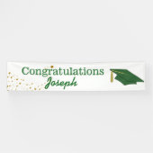 Groene felicitaties Afstuderen banner (Horizontaal)