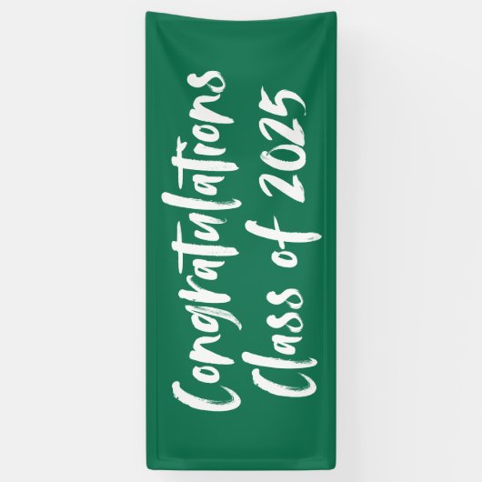Groene felicitaties, klasse 2023 Afstuderen Spandoek (Verticaal)