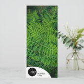 GROENE FERN BEDRIJFSKLANT LOGO KLANT DANK JE KAART (Staand voorkant)